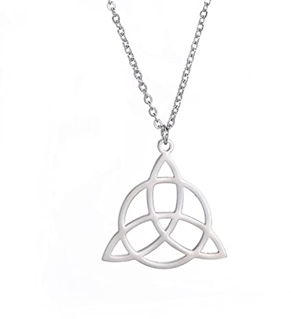 Wikinger Halskette Heiliger Dreieck Schutz Rune Halskette Keitel Symbol Anhänger Wikinger heidnische nordische Schutzschmuck Edelstahl Irische Keltische Halskette Schmuck Geschenke, Edelstahl