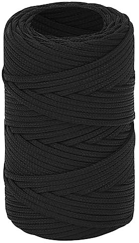 vidaXL Bootsseil Ankerleine Festmacher Tauwerk PP Leine Seil Tau Polypropylenseil Geflochten Flechtleine Schwarz 2mm 25m Polypropylen