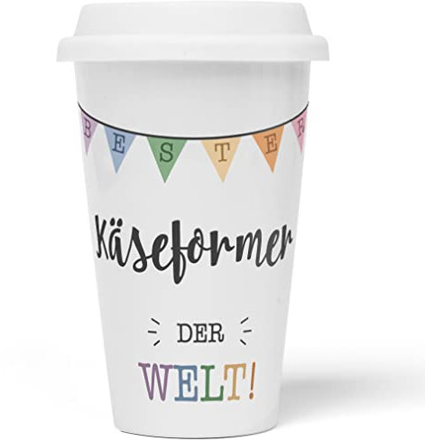 JUNIWORDS To-Go Becher mit Deckel, Bester Käseformer der Welt (5705631)