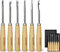 HAUTMEC Wood Carving Tools Set of 6, Wood Gouge Tools Set, Fishtail Gouges to Reach into Tight Spaces for Hobbyists or Professionals HT0236-WW