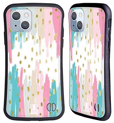 Head Case Designs Soft-Hued Abstract Strokes Hybride Handyhülle Hülle Huelle kompatibel mit Apple iPhone 14