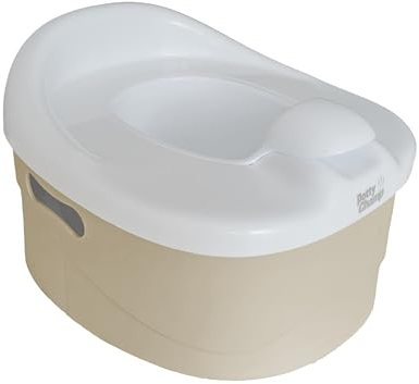 PottyChamp - 3in1 Set - Kinder Töpfchen, WC-Sitz/Toilettensitz & Schemel Tritthocker - Kinder-Töpfchen/Babytopf für Badezimmer Toilette Kindertritt Kloaufsatz Toilettentrainer - beige