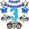 Yunchu Online 3. Polizei Geburtstag Dekoration Polizei Tortendeko Luftballons Polizei 3 Geburtstag Luftballon Blau Zahl 3 Helium Ballon für Polizei Motto Party Junge Geburtstag Party Supplies