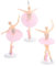 TOPPERFUN Elegante Ornament Tänzerin Figuren 3pcs Kunststoff Mädchen Statue für Home Decor Tabletop Decor
