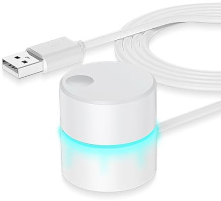 iHaospace USB Lautstärkeregler Knopf, Computer External Volume Remote Controller PC Lautstärkeregelung Lautstärkeanpassung Kompatibel mit Windows/Mac OS/Linux/Android (Weiß)