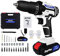 Cordless Drill Driver 21V,Cordless Drill Power Tool Electric Screwdriver,25+1 Torque,2 Speed,LED Light,29 Accessories,Cordless Combi Drill Kit for Home and Garden DIY, (1 Battery)-White…
