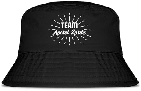 Prozente Momente Team Spritz - Fischerhut | Anglerhut | Sonnenhut | Sommer | Party | Malle | lustige Sprüche | OneSize | Malle | Urlaub | Schwarz