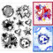 GLOBLELAND Flecken Hintergrund Klare Stempel 8.3x5.8 Zoll Kreis Herz Stern Graffiti Hintergrund Silikon Clear Stempel Siegel Tinte Flecken Silikonstempel Für DIY Scrapbooking Kartenherstellung
