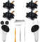 Ikpek Joystick-Ersatz-Set für Meta Quest 3 Controller (12 in einem), Reparatur-Set für Oculus Quest 3Controller, inklusive 4 Joysticks, 4 Thumbstick-Griffe, T5-Schraubendreher, Pinzette, Hebelwerkzeug