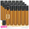 24 Stück Roll on Glasflaschen für Ätherisches Öl, 10ml Roll on Flasche Leer mit Edelstahl-Ball, Braune Rollon Flaschen mit Öffner,Tropfer, Strohhalm, Etiketten für Ätherische Öle, Parfüm, Massage