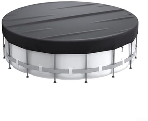 Bâche ronde pour piscines hors sol, pratique à installer (3 m, noir)