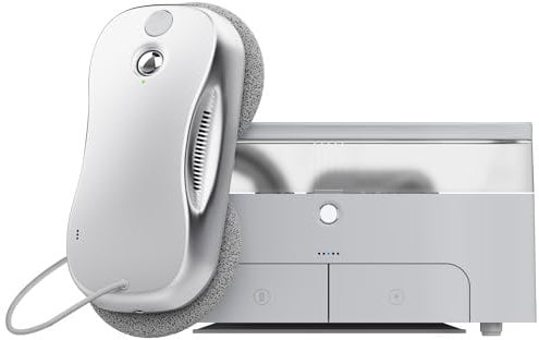 SqueeGBot Window Cleaning Robot Ideal for Panoramic Windows, Tiles, Mirrors, Robot Windows Cleaner with Intelligent AI 5.0 Navigation, Electric Window Cleaner Water Spraying, up to 5300 Pa