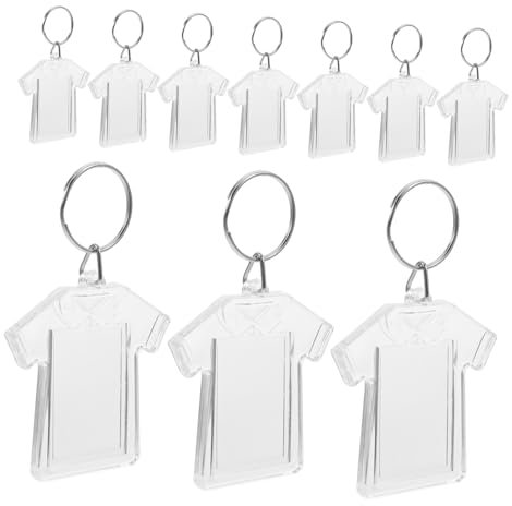 GALPADA 100pcs Acrylic Blank Photo Keychain Frame Key for Custom Photos Lightweight Double-sided Design for Boys and Girls and Adults for Crafting and Personal