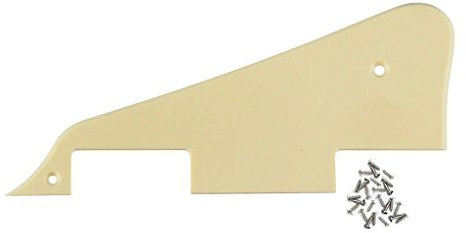 FLEOR LP Schlagbrett mit Chrom-Halterung für GB LP Style Gitarren-Ersatz, cremefarben, 1-lagig