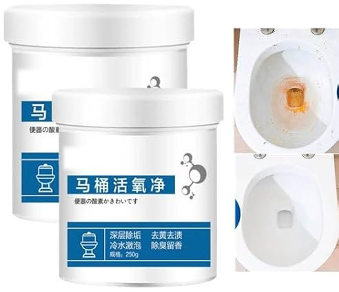Touch Free Fizzy Foam Toilet Cleaner, Powerful Fizzy Foam Toilet Foam Cleaner, Active Oxygen Agent For Toilet Cleaning, All Purpose Cleaning Powder, Splash Toilet Cleaner Foaming Powder (2)