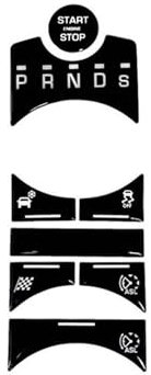 UEGVJIAS Compatible With Jaguar For XF X250 XK XKR XJ XJL X351 Black Button Sticker Car Interior Refinishing Trim Cover Dashboard Center Console(H for Gear Panel)