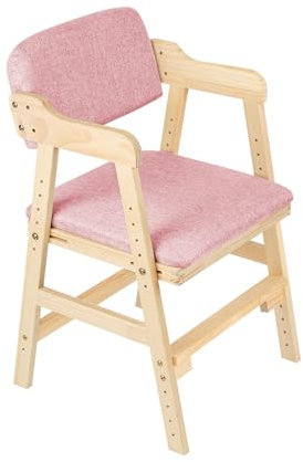 Chaise de salle à manger en bois pour enfants avec plateau - Chaise haute pour bébés et tout-petits - Ergonomique - Facile à nettoyer,Solide,Design Universel-48 * 46 * 78cm-Rose