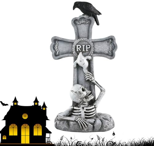 Moxeupon Grabsteine für Halloween-Gräber | Grabgestecke, Friedhof, Miniatur-Schilder und Stelen für Zubehör, Handwerk, Friedhof, Rasen, Außendekoration