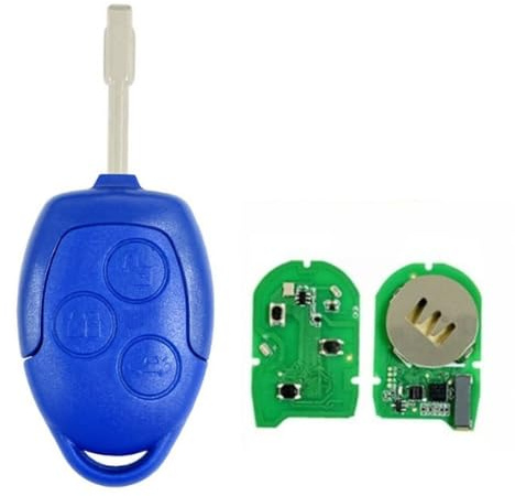 MSKEYZ For Blue 433mhz 3 Buttons For Transit Key Fob Remote Fob for Ford Transit MK7 2006 - 2014 VAN Blue Key with 63chip
