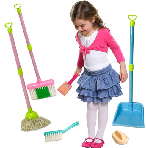 Coolbitz Toys Cleaning Set, Unisex Kid Age, Includes Broom, Mop, Bucket, Dust Pan, Brush Bottle