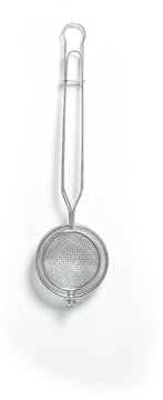 HENDI Vogelnest-Backlöffel, mit Drahtgrif und Verschlussring, Küchensieb, ø100x395mm, Edelstahl