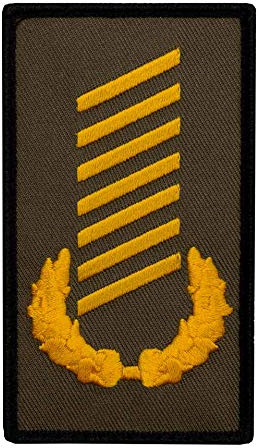 Café Viereck ® Gottgefreiter Bundeswehr Rank Patch mit Dienstgrad - Gestickt mit Klett – 9,8 cm x 5,6 cm