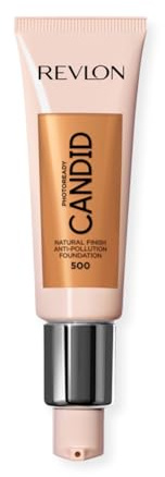 Revlon PhotoReady Candid Natural Finish Foundation, with Anti-Pollution, Antioxidant, Anti-Blue Light Ingredients, Almond (500), 22ml