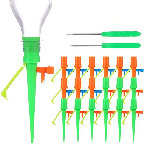 Ensemble d'arrosage automatique de 18 pièces, système d'irrigation des plantes UPGRADE de 2019 avec vanne réglable et support anti-chute, arrosage des plantes en pot