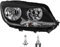 Halogen Scheinwerfer rechts H15 für Touran Caddy III Kombi Kasten inkl OSRAM Lampen Gehäuse mit schwarzem Innenteil Stellmotor LWR