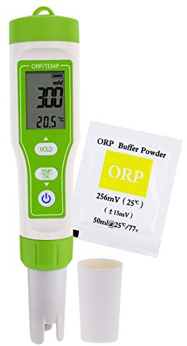 Digital ORP Meter mit Automatisch Kalibrierung & ORP Puffer Pulver, -1200~1200mV Hoch Richtigkeit ORP Prüfer zum Testen Wasser