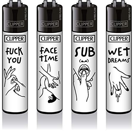 DHOBIA Clipper® Feuerzeuge - 4er Sets -neuste Kollektion + 1x Gratis Clipper (Adult #2) LMC329