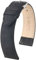 HIRSCH Uhren-Armband Osiris Nubuk L - Uhr-Band aus naturbelassenem Kalbs-Leder - Schwarz - 20 mm