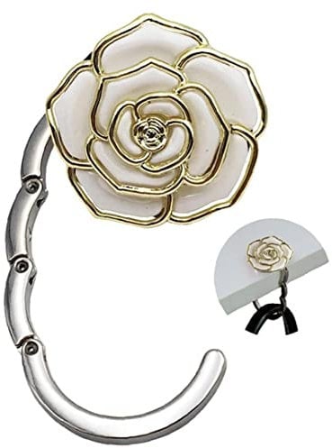 Lipfer Handbag Hanging Hanger Hook Rose Folding Purse Bag Table Hook Hang Holder