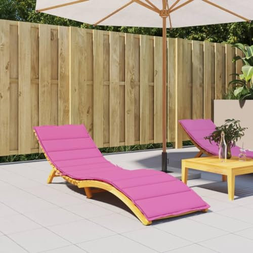 ZEYUAN Coussin de Chaise Longue Rose Tissu Oxford,Coussin De Chaise Longue Bain De Soleil,Coussin pour Chaise Longue De Jardin