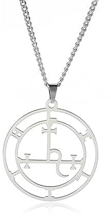 VASSAGO Lilith-Sigill-Halskette, Lilith-Siegel, Hekate-Göttin-Anhänger, Luzifer, satanisches Lilith-Symbol, Wicca-Schmuck, Geschenke für Damen und Herren, Edelstahl
