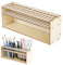 Paint Brush Holder, 67 Hole Citadel Paint Rack Wooden Wall-Mounted Multi Holes Organizer for Brushes, Sketch Pens, Colored Pens, Makeup Brushes