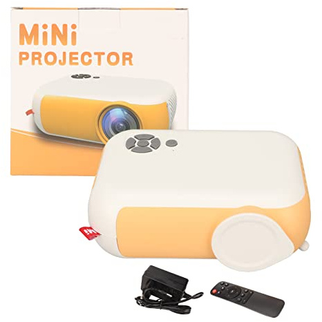 AuKing Projektor 2023, Verbesserter Mini-Projektor, 7500 Lumen, Full HD 1080P, HDMI, VGA, USB, AV, Kompakt, Tragbar, Kompatibel mitAndroid, 13–100 Zoll Projektionsgröße