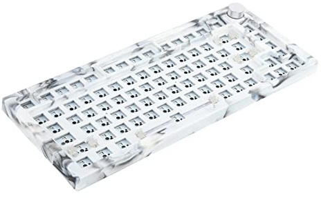 Next time 75/NT75 82keys Gasket 3/5pin Hot Swap Gasket Mechanical Keyboard DIY Kit 75% Compact Layout Customized Knob Keyboard - Pinkcoding/32 (Color : Marble Color)