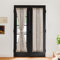NICETOWN Sidelight French Door Curtain Farmhouse Light Filtering Linen Window Curtain Panel for Narrow Glass Door Rod Pocket Front Back Blind with Tieback, 26 x 72 inch Long, 1 PC, Angora