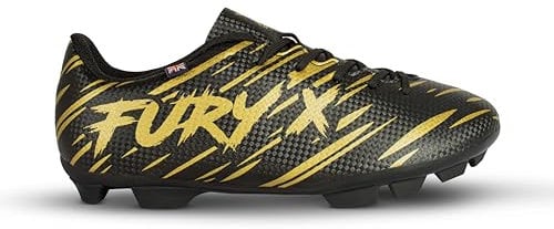 X XXUMA Fury Black Gold Football Boots Size 10 for Men and Women
