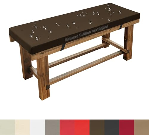 Lsjoaw Bankauflage 90X40X5CM Wasserdicht Sitzauflage Bankkissen Sitzkissen Gartenbank Auflage Schaukel Kissen für Gartenbank Schwingen Bankpolster Outdoor für Fensterbank Gartenkissen Dunkelbraun