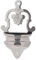 Holyart Verzierter Weihwasserkessel aus vernickeltem Messing, 17 cm