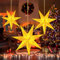 Papierstern zum Aufhängen, 3D Weihnachtsstern Beleuchtet LED Papierstern Beleuchtet, Papierstern mit Beleuchtung, Faltstern Weihnachten Papierstern Lampenschirm Papier Weihnachtsstern Fensterdeko