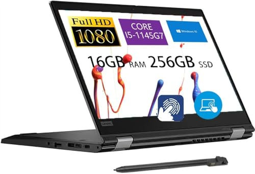 Lenovo ThinkPad L13 Yoga Gen2 Laptop, 2 en 1 Laptop, Intel Core i5-1145G7, 16GB RAM, 256GB SSD, US Teclado, Win 10 Pro (Reacondicionado)