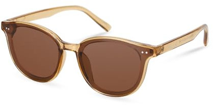 Sumato Occhiali da sole da donna, con occhio di gatto, rosa, lenti alla moda, con schermatura UV400 (marrone)