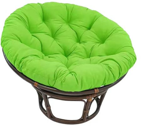 Cuscini rotondi spessi per sedie con cinghie di fissaggio, per dondolo per interni ed esterni (50 cm, verde frutta)