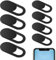 RGEVGER 8 Pcs Phone Cameras Cover, Laptop Camera Covers, Laptops Camera Cover Slider, Webcam Protector, Protect Privacy Security, for Laptop, Desktop, PC, Tablet, Smartphone and More(Black)