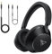 DOQAUS Auriculares DJ con Cable, Estéreo de Mezcla y Monitor de Estudio, 50mm Controladores, 3.5 y 6.35mm Conector de Audio para PC AMP Grabación de Teléfono Piano Guitarra, Negro