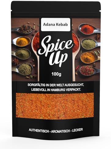 Spice Up Adana Kebab Gewürzzubereitung 100g – Adana Kebab Seasoning 100g – Kräftig-würzige Zubereitung im türkischen Stil – Perfekt für Fleischspieße, Köfte & Marinaden – Intensiv & aromatisch