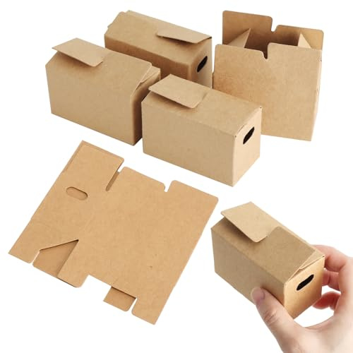 6 Stück Miniatur Umzugskartons, 8 * 4.4 * 5cm Miniatur Paket, Pappschachteln mit Deckel, kleine kartons, Wichtel Zubehör, für Wichtelszenen, Puppenhäuser, Mini-Gärten und kreative DIY-Projekte